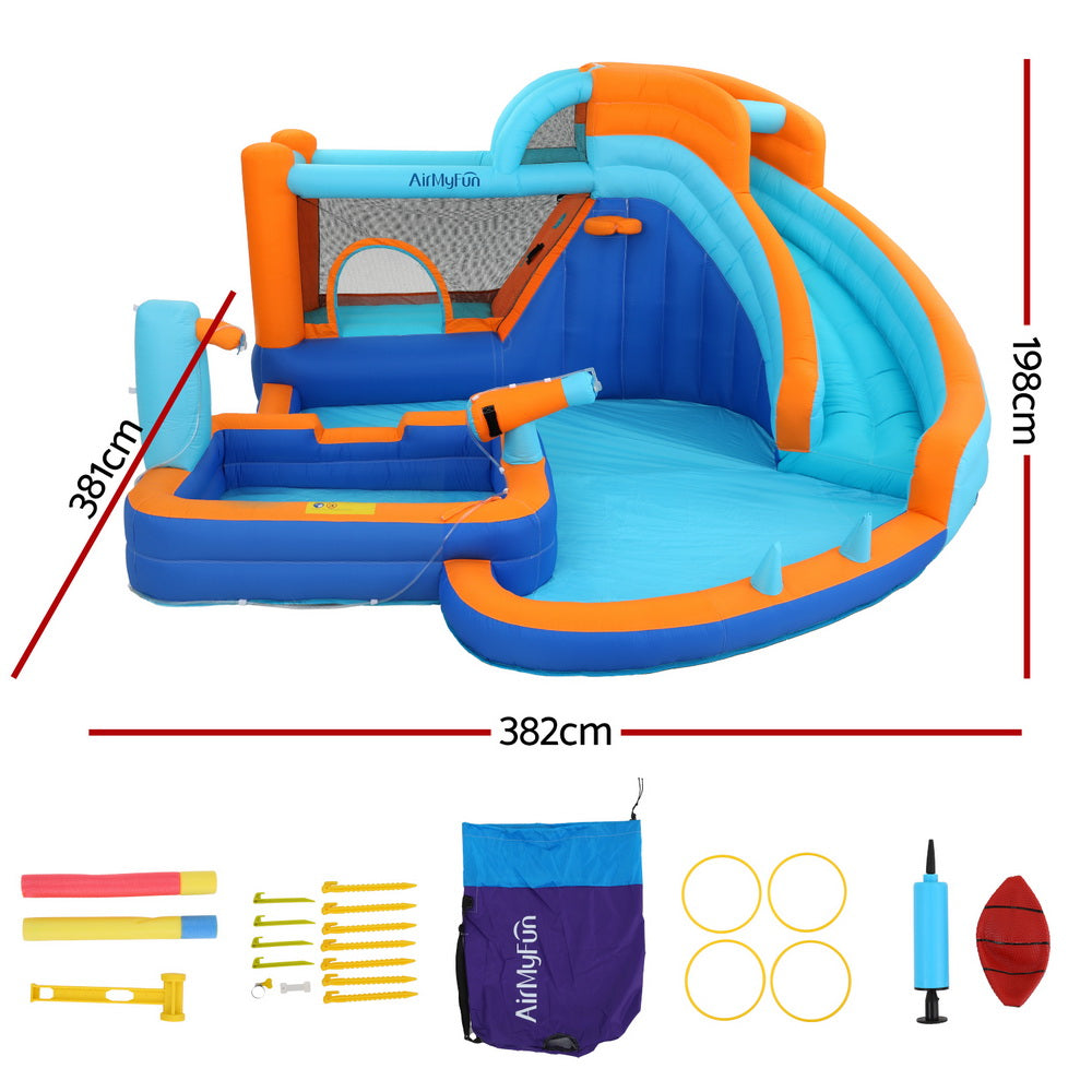 AirMyFun Kids Inflatable Pool Water Slide Park Jumping Castle Bounce 382X381CM