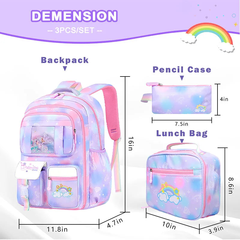 Pastle Cloud Backpack Set